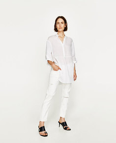 Туника с воротником-стойкой Zara
