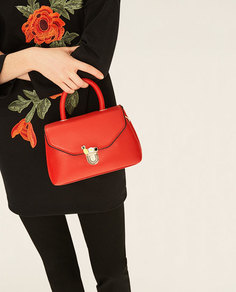 Сумка с застежкой с деталями Zara