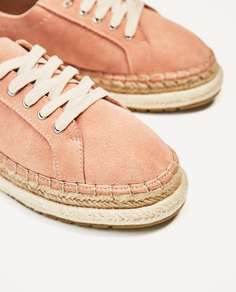 Замшевые туфли-блюхеры с комбинированной подошвой Zara