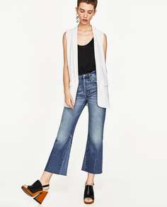 Кожаные сандалии на платформе Zara