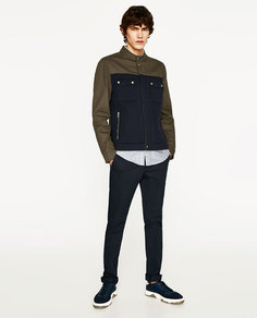 Комбинированная двухцветная куртка Zara