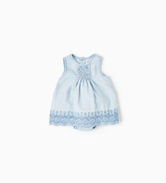 Платье из денима струящегося покроя Zara