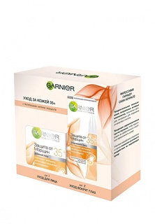 Набор Garnier Антивозрастной уход Защита от морщин 35+, Крем для лица дневной 50 мл, Крем для кожи вокруг глаз 15 мл