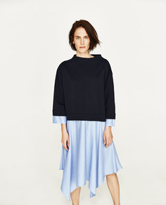 Комбинированное платье Zara