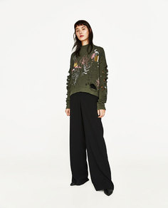 Толстовка с принтом "граффити" Zara