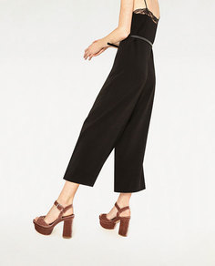 Бархатные босоножки на платформе Zara