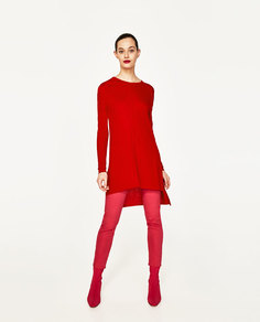Футболка с разрезами с боковых сторон Zara