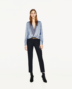 Брюки с поясом Zara