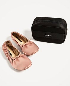 Балетки из сатина Zara