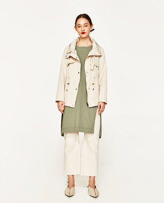 Парка с потайным капюшоном Zara