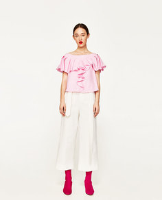 Блуза с воланами Zara