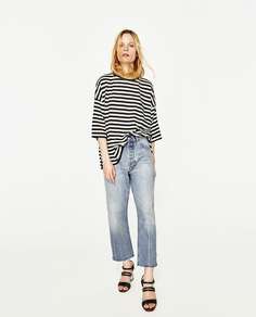 Кожаные сандалии с каблуком из метакрилата Zara