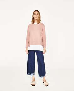 Сандалии с меховой отделкой Zara