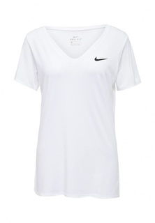 Футболка спортивная Nike W NK DRY TEE VNECK LGD
