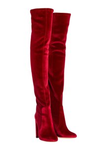 Бархатные ботфорты Velvet Thigh High Aquazzura