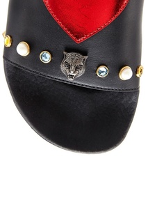 Комбинированные сандалии Gucci