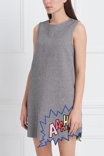 Платье из хлопка и шерсти Herringbone Mira Mikati