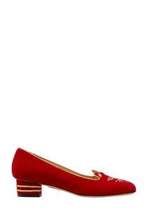 Замшевые слиперы Kitty Flats Charlotte Olympia