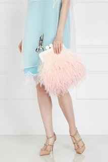 Шелковый клатч с перьями марабу Flamingo Esve