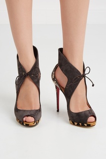 Замшевые босоножки Campanina 120 Christian Louboutin