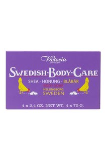 Мыло для тела Shea-Honung-Blabar «Черника» 4x70gr Victoria Soap
