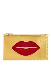 Кошелек из металлизированной кожи Pouty Purse Charlotte Olympia