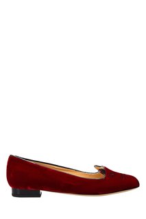 Бархатные слиперы Kitty Flats Charlotte Olympia