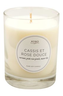 Ароматическая свеча Cassis Et Rose Douce, 312гр. Kobo Candles