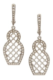 Серебряные серьги «Матрешка» с бесцветными топазами Axenoff Jewellery