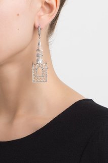 Серебряные серьги с жемчугом и голубыми топазами «Москва слезам не верит» Axenoff Jewellery
