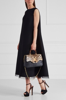 Кожаная сумка Leopard Gucci