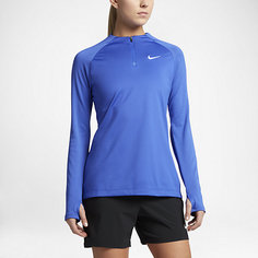 Женская футболка для футбольного тренинга с длинным рукавом и молнией 1/4 Nike