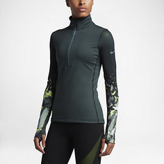 Женская футболка для тренинга с длинным рукавом Nike Pro HyperWarm Half-Zip