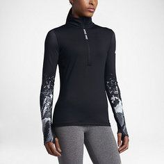 Женская футболка для тренинга с длинным рукавом Nike Pro HyperWarm Half-Zip