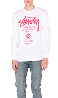 Футболка world tour - Stussy