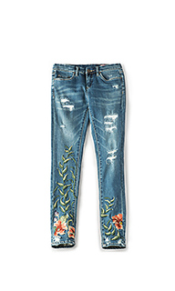 Узкие джинсы с вышивкой - BLANKNYC