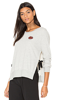 Свитер с круглым вырезом завязками на боковых разрезах - Pam & Gela