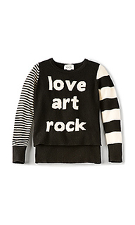 Свитер с асимметричным низом love art rock - Autumn Cashmere Kids