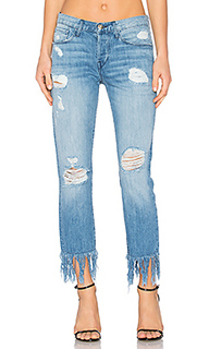 Укороченные джинсы с бахромой wm3 - 3x1