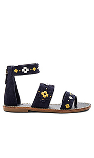 Embroidered three banded sandal - Soludos