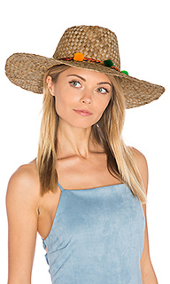 Фермерская шляпа с широкими полями и помпоном - Pitusa