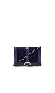 Маленькая стеганная сумка из шеврона love - Rebecca Minkoff