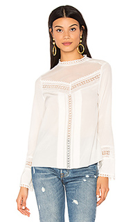 Long sleeve lace silk top - Rebecca Taylor