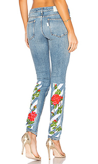 Узкие джинсы с 5 карманами diag roses - OFF-WHITE