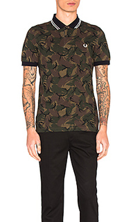 Поло камуфляжной расцветки с воротником пике - Fred Perry