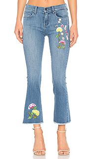 Укороченные расклешенные джинсы с вышивкой - ei8ht dreams