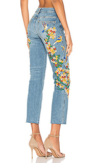 Embroidered girlfriend jean - Free People