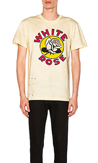 X zoe vance white rose tee - CLOT