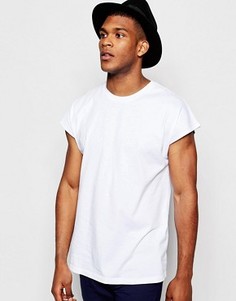 Белая oversize‑футболка без рукавов ASOS - Белый