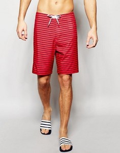 Пляжные шорты в полоску Abercrombie & Fitch - Красный